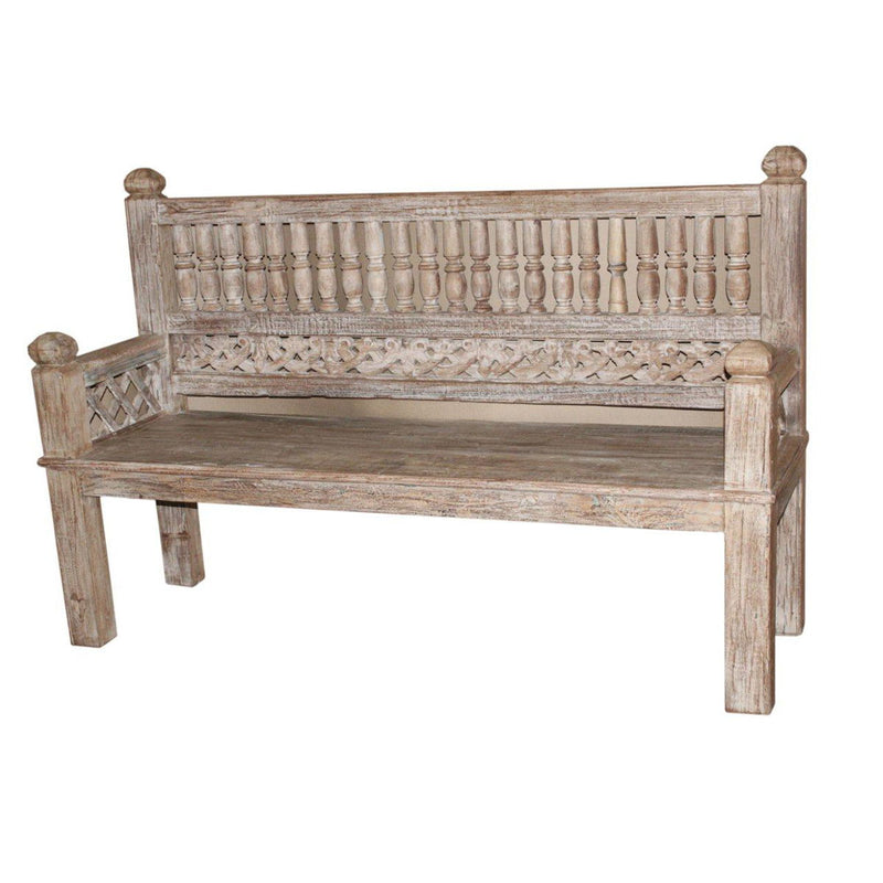 64" Wood Bench - Light Brown