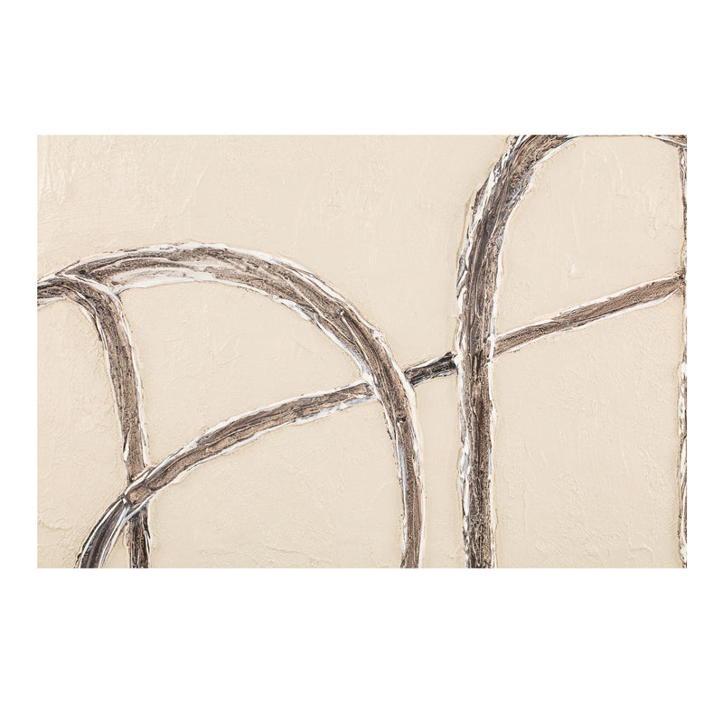 Encounters - Framed Painting - Beige