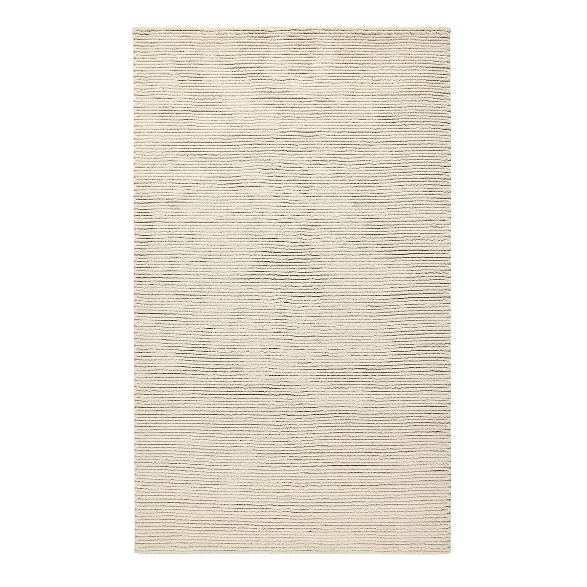 Oatmeal flatweave rug with warm light beige tone and subtle horizontal texture