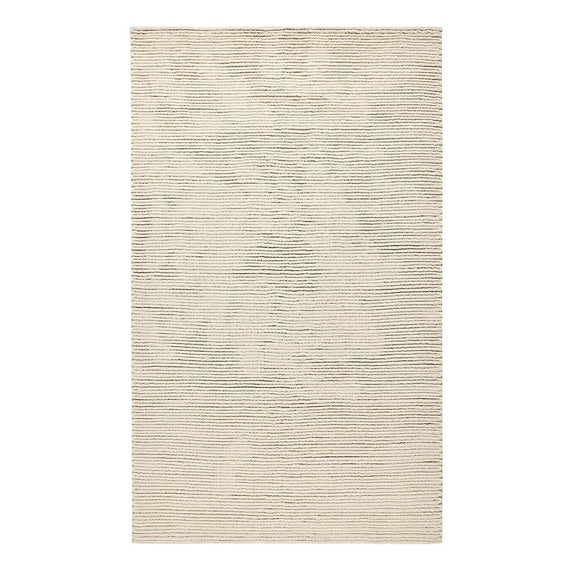 Oatmeal flatweave rug with warm light beige tone and subtle horizontal texture