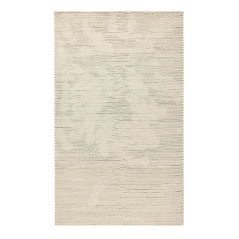 Oatmeal flatweave rug with warm light beige tone and subtle horizontal texture