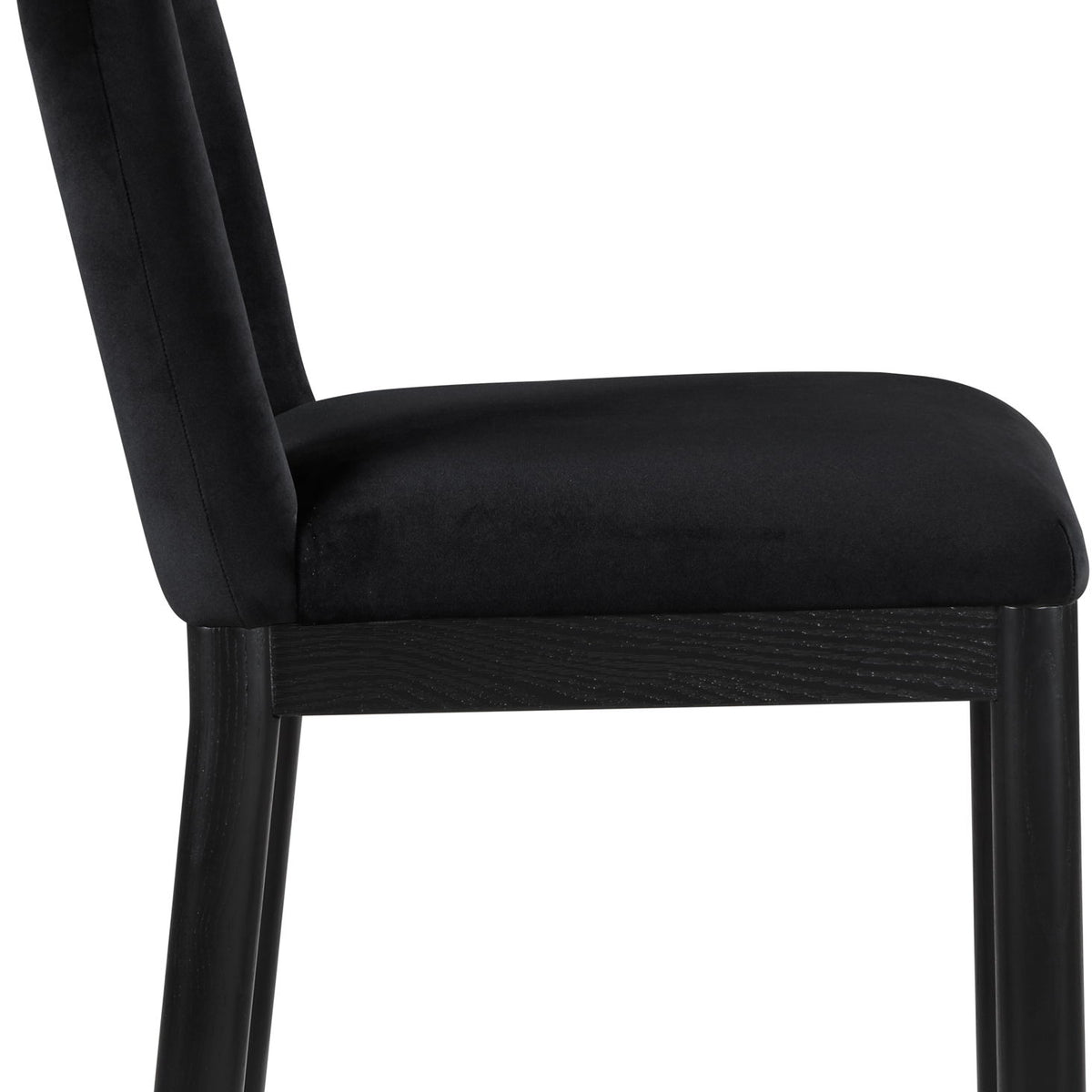 Conrad - Velvet Dining Chair With Black Legs