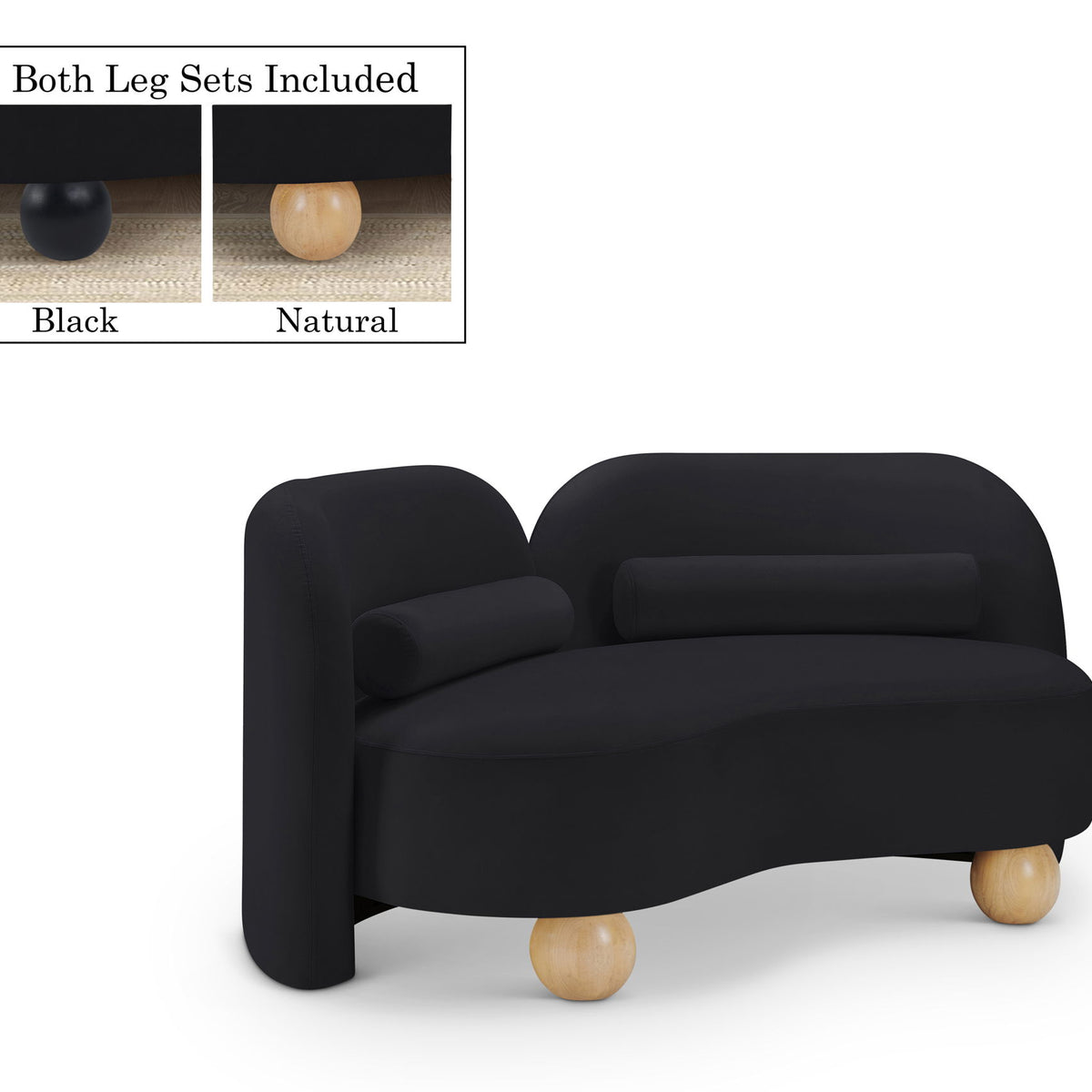 Daphne - Velvet Loveseat