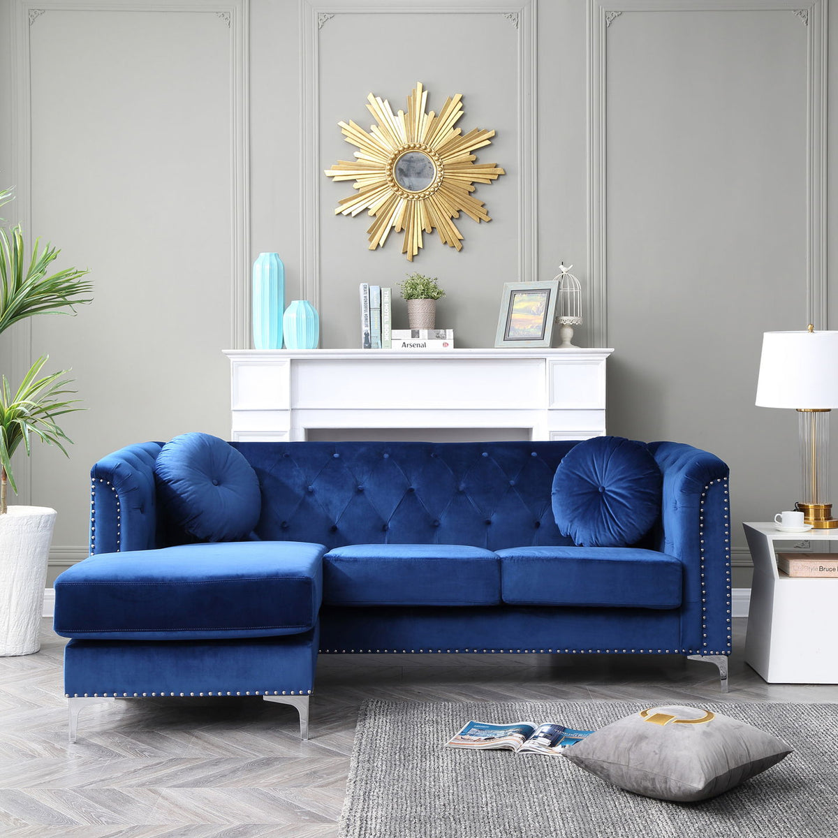 Pompano - Micro Suede Sofa Chaise