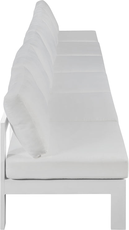 Nizuc - Outdoor Patio Modular Sofa Armless - White - Metal