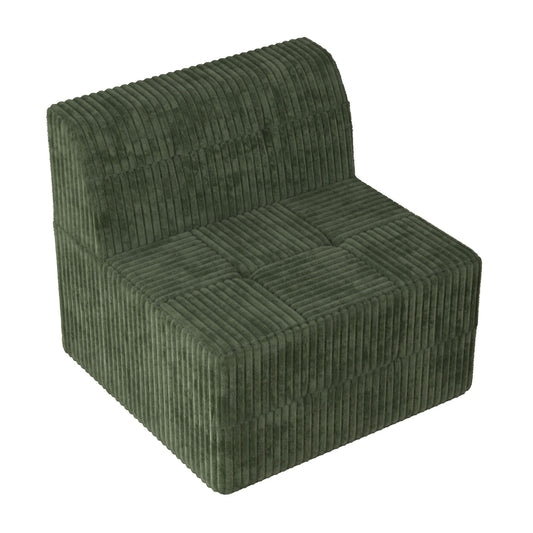 Modern Minimalist Corduroy Sleeper Sofa, Compressed Sectional Single Seat