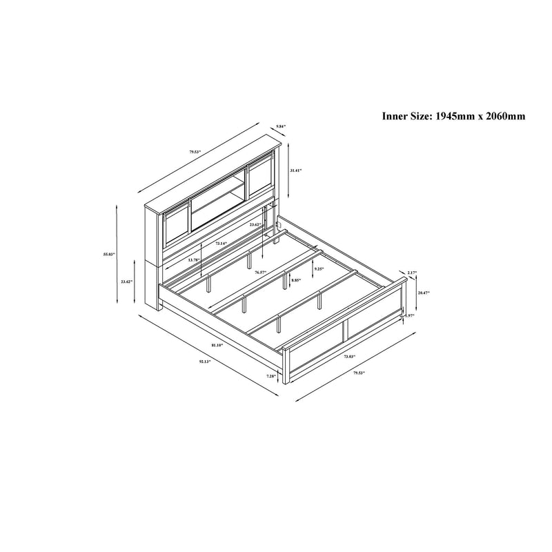 Avery - Bed With Bookcase Headboard