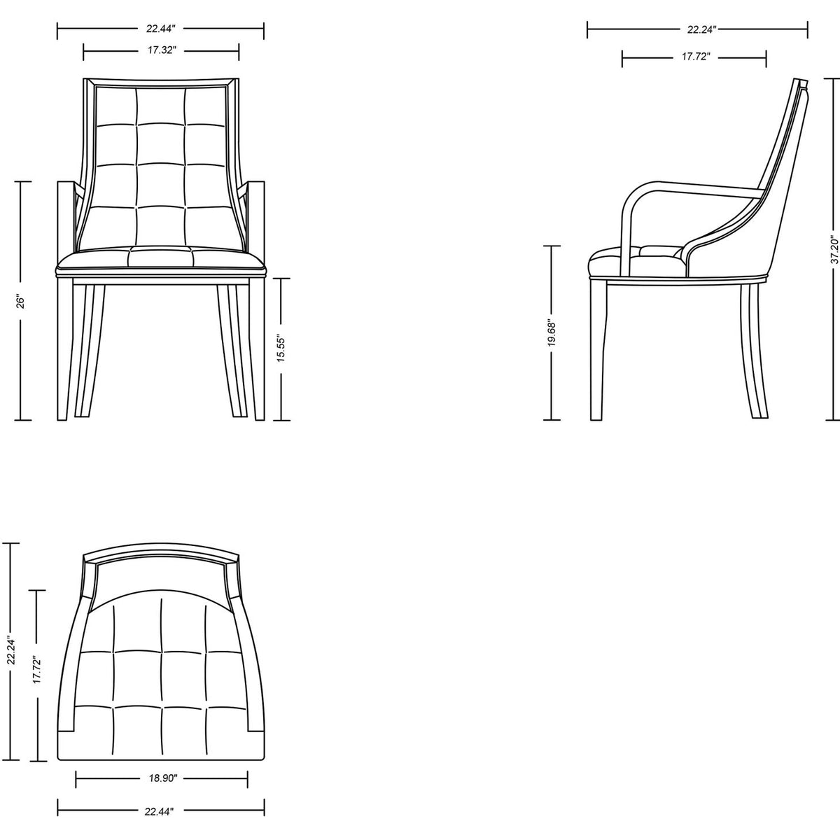 Manhattan Fifth Avenue - Dining Arm Chair