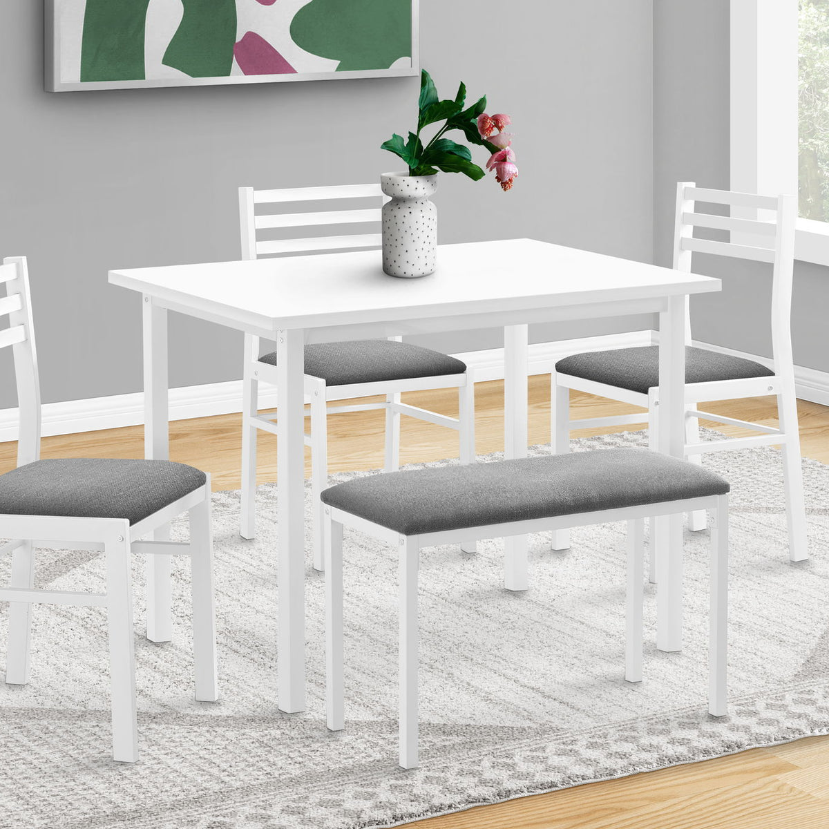 Dining Set, 5 Pieces Set, Rectangular, Small, Contemporary & Modern