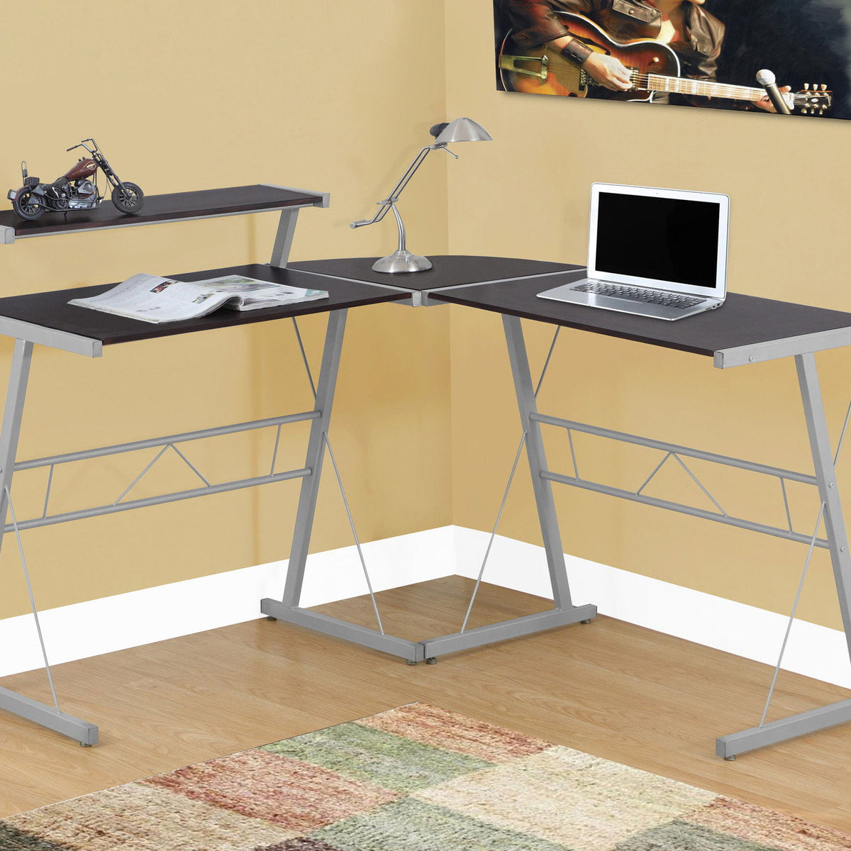 Computer Desk, Home Office, Corner, L Shape, Laptop, Durable Construction