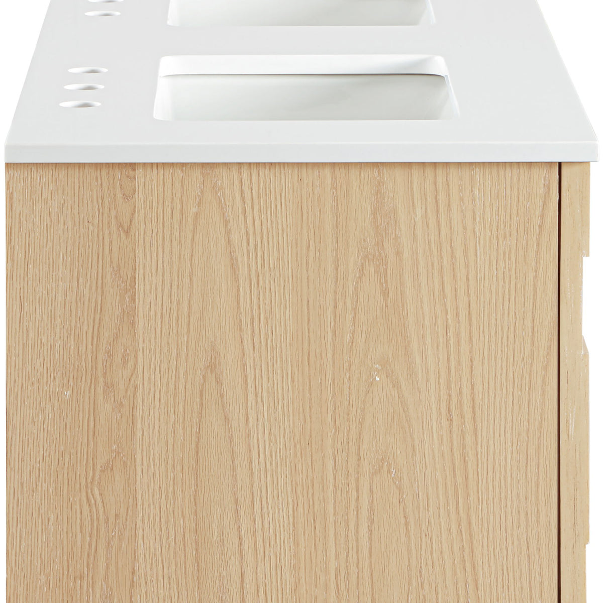 Leonardo - Engineered Stone And Solid Wood 24" Wall Mounted Bathroom Vanity