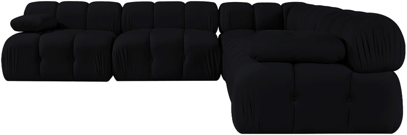 Orin - Velvet Fabric 5 Piece Modular Sectional