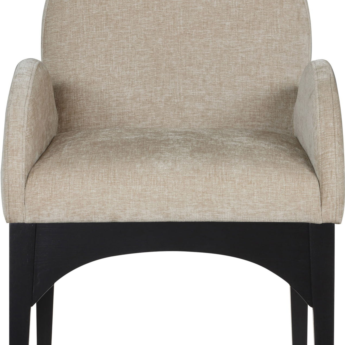 Waldorf - Chenille Dining Arm Chair With Black Legs