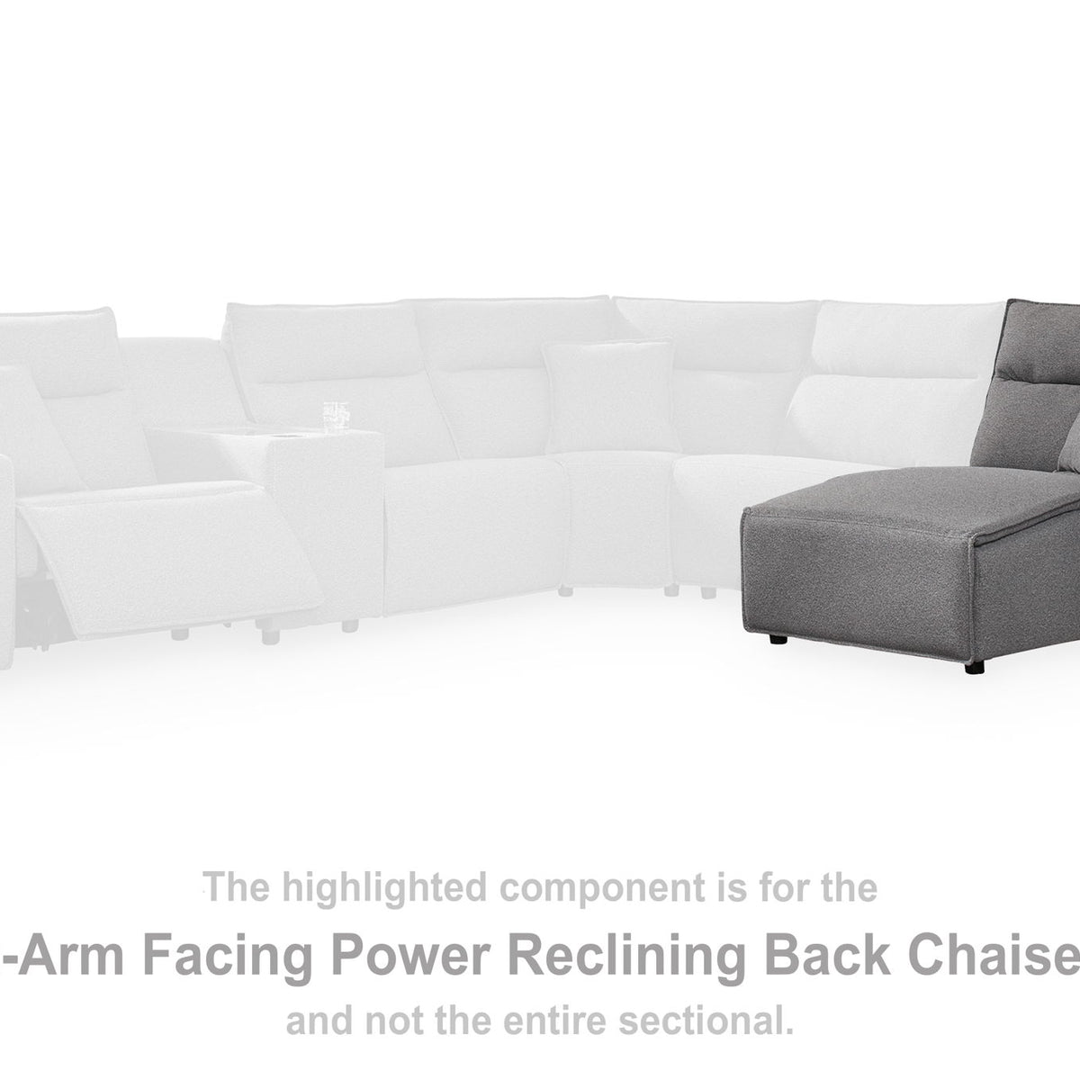 Modmax II - RAF Press Back Power Chaise - Salt And Pepper