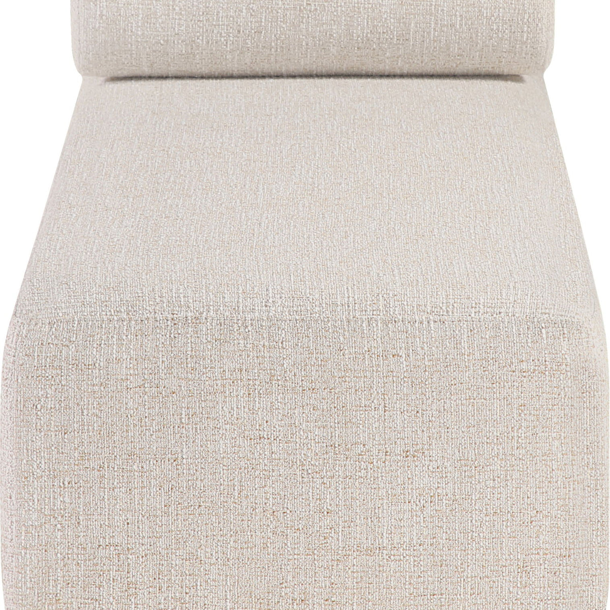 Zephyr - Linen Textured Fabric Upholstered Chaise - Painted Black Base