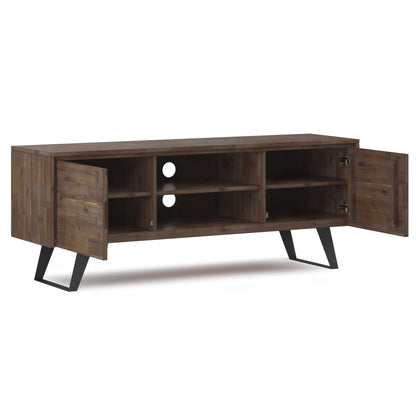 Lowry - TV Media Stand - Rustic Natural Aged Brown