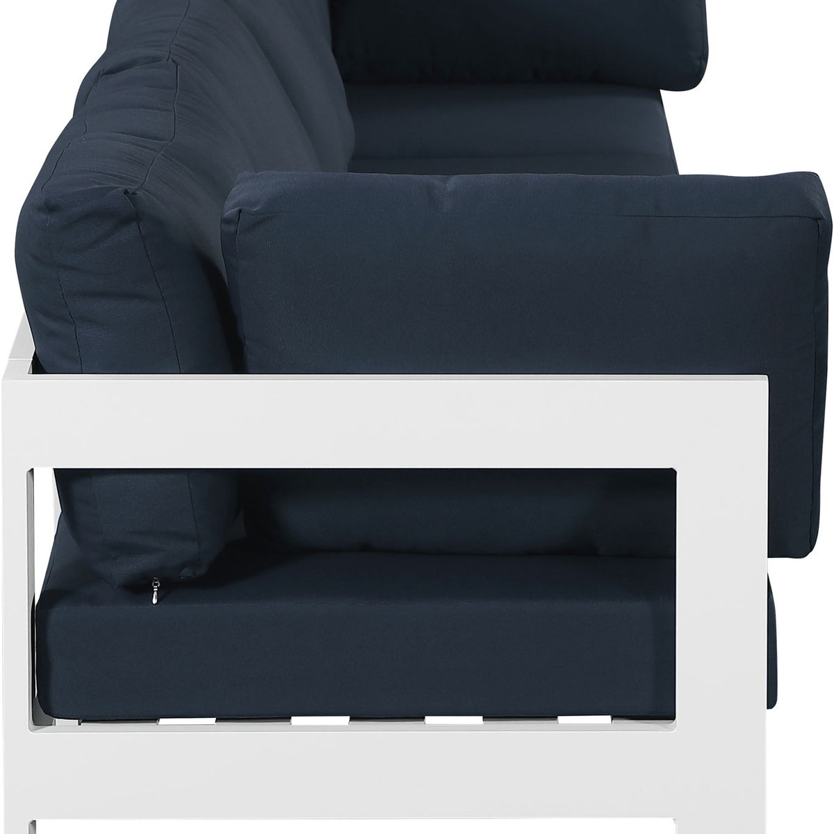 Nizuc - Outdoor Patio 4 Seat Modular Sofa With White Frame