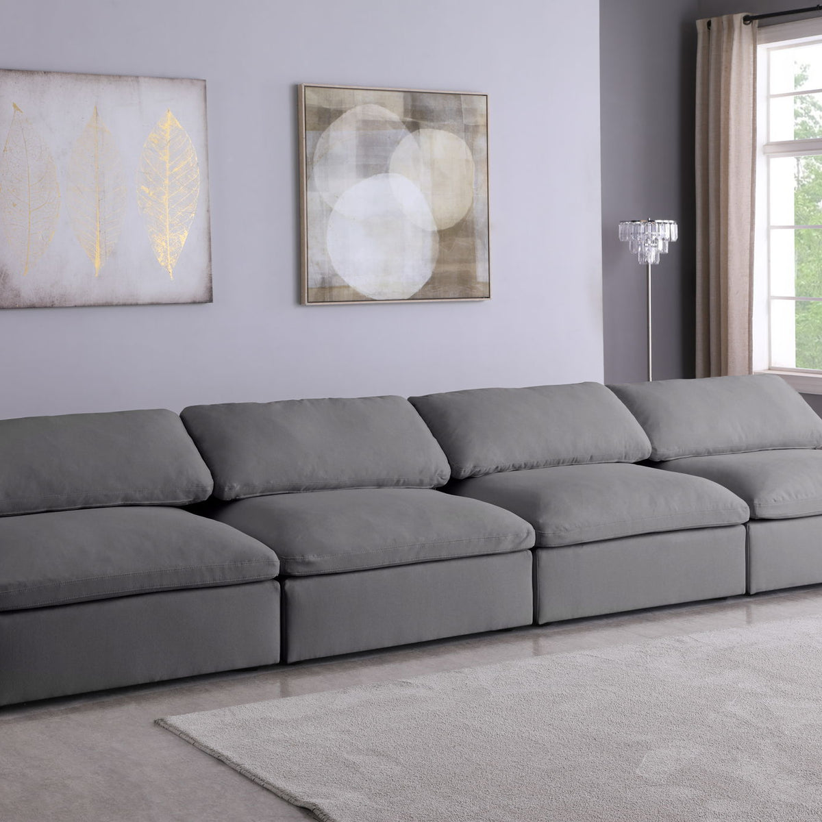 Serene - Modular Armless 4 Seat Sofa