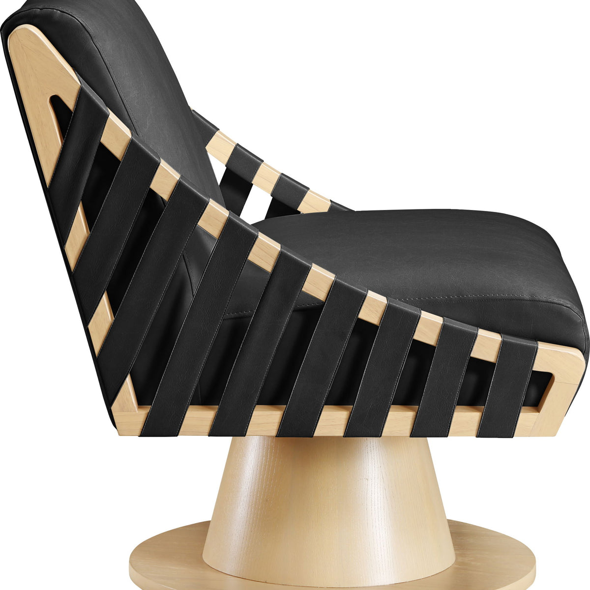 Millwin - Swivel Accent Chair With Natural Base