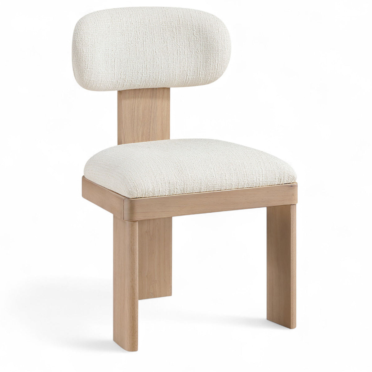 Timbra - Linen Textured Fabric Upholstered Dining Chair (Set of 2) - Natural Base