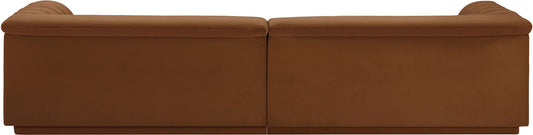 Cascade - Velvet Modular Sofa - Saddle