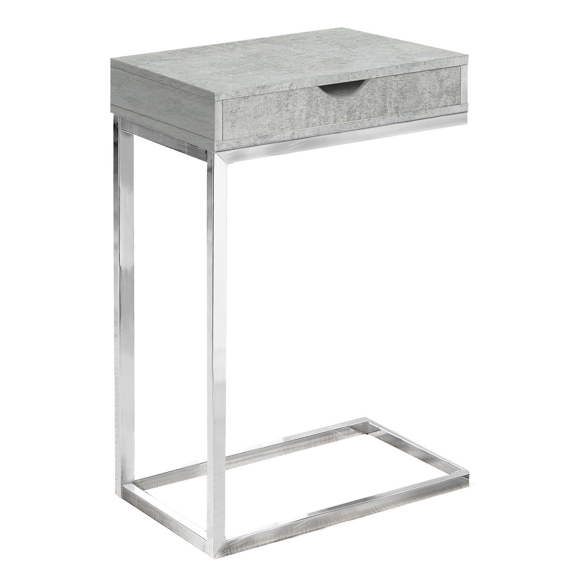 Accent Table, C - Shaped Contemporary Elegant Desig
