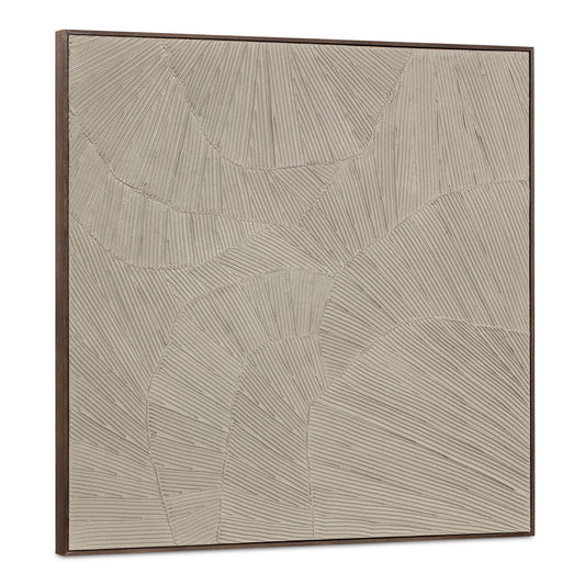 Flutter - Framed Painting - Cool Beige