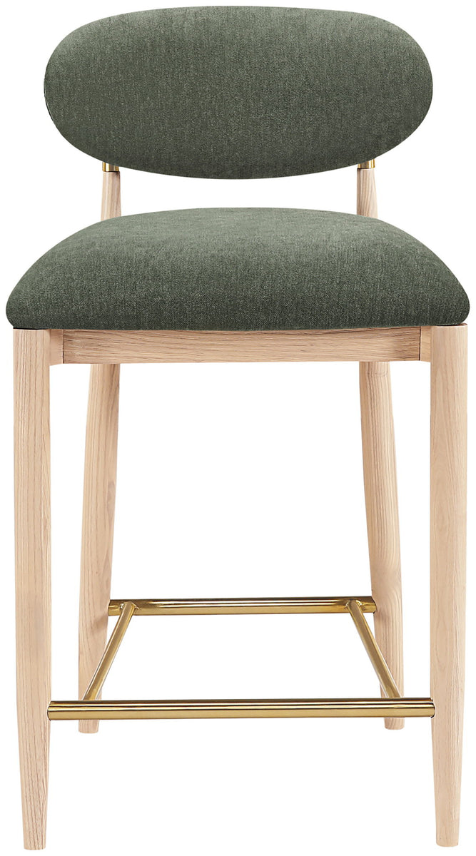 Riccio - Fabric Stool - Natural Frame