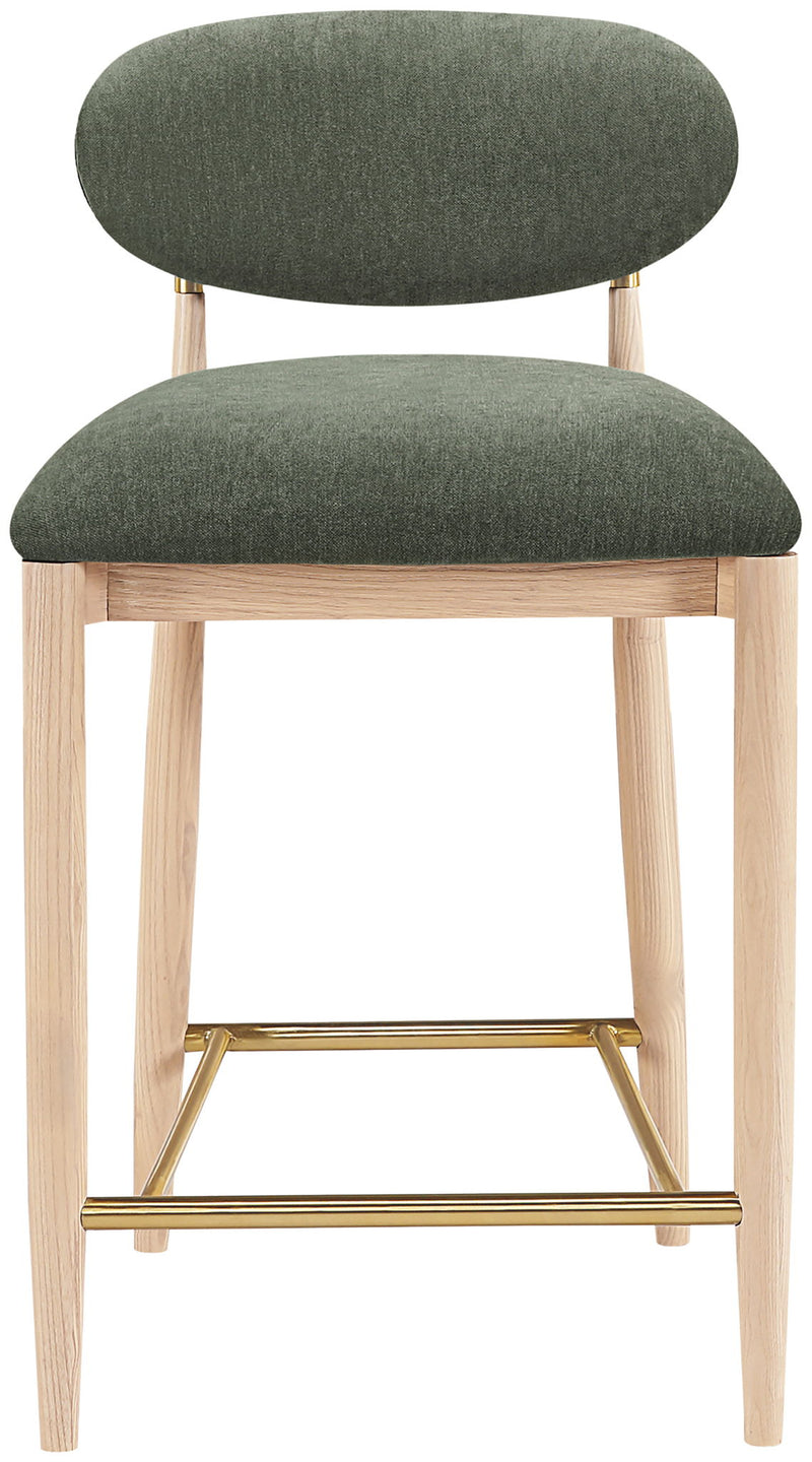 Riccio - Fabric Stool - Natural Frame