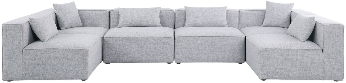 Cube - Linen 6 Piece Modular Armless Sectional
