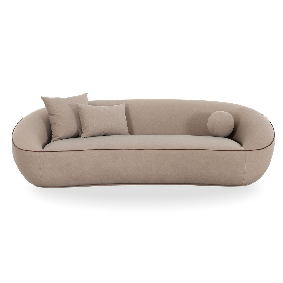 Jenny - Faux Mohair Sofa - Taupe