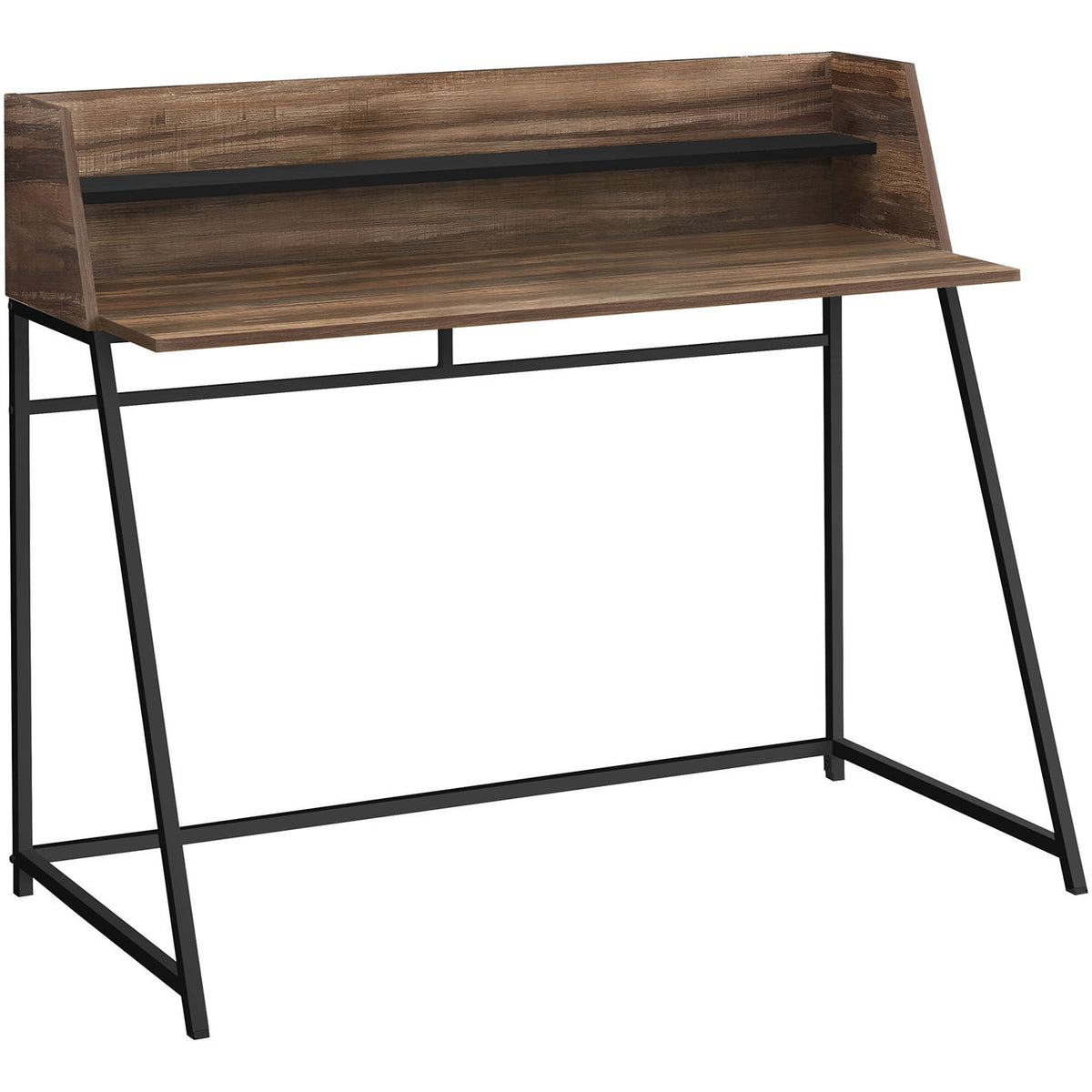 Computer Desk For Home Office, Laptop, Storage Shelves, Marble Look Contemporary & Modern