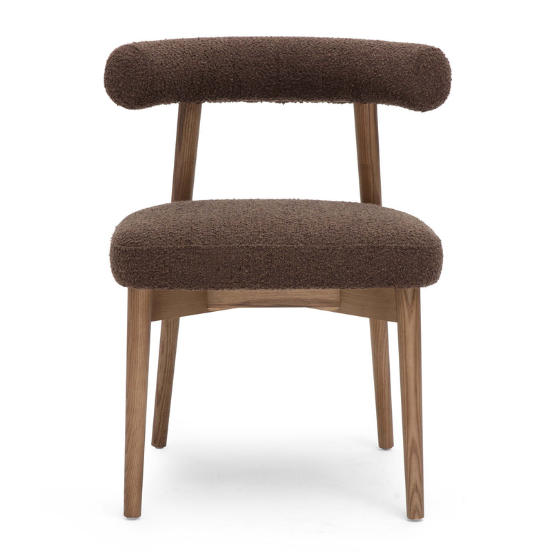 Spara - Performance Boucle Side Chair - Chocolate Brown