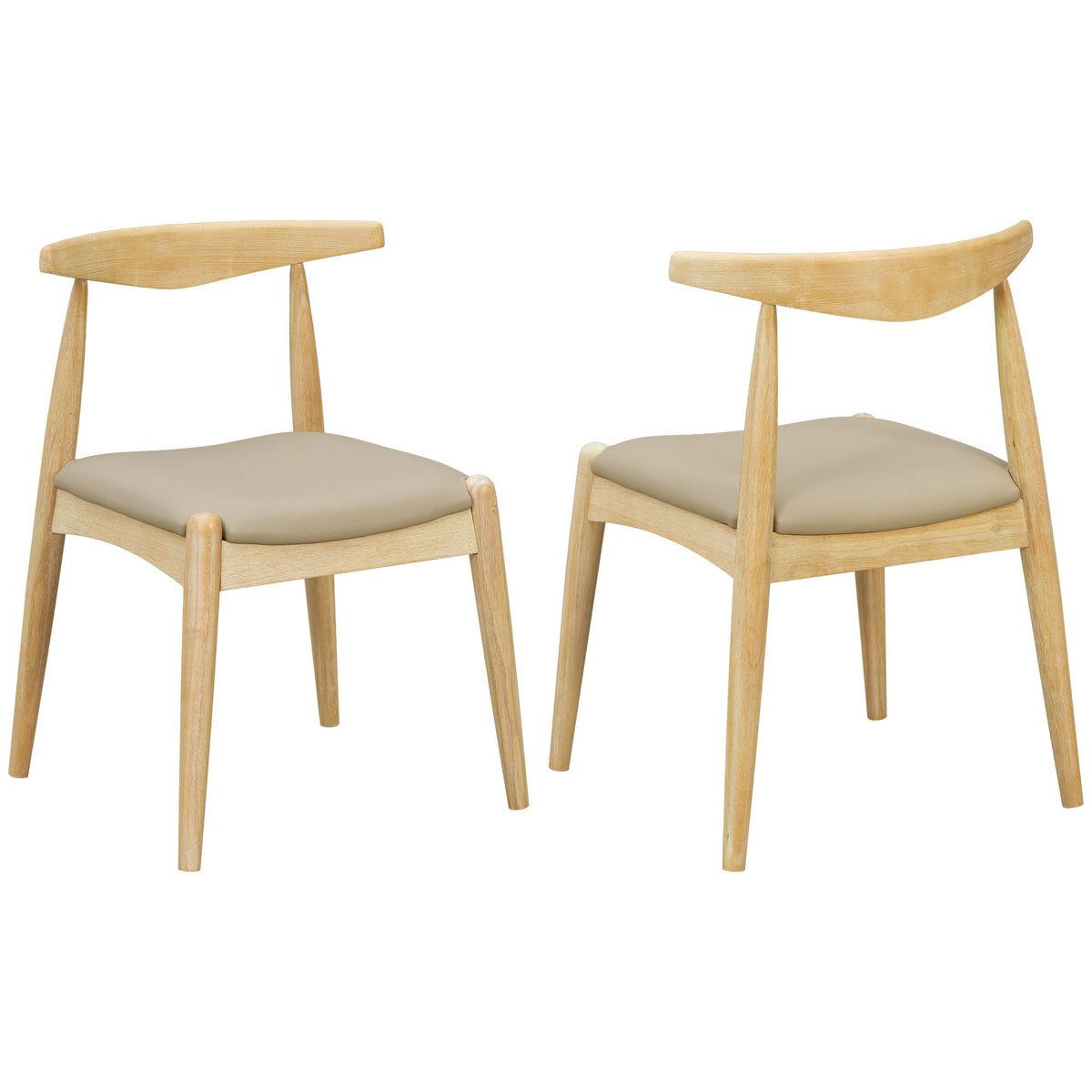 Dining Chairs With Ergonomic Backrest (Set of 2)