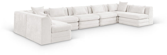 Stellar - 7 Piece Chenille Fabric Upholstered Modular Sectional