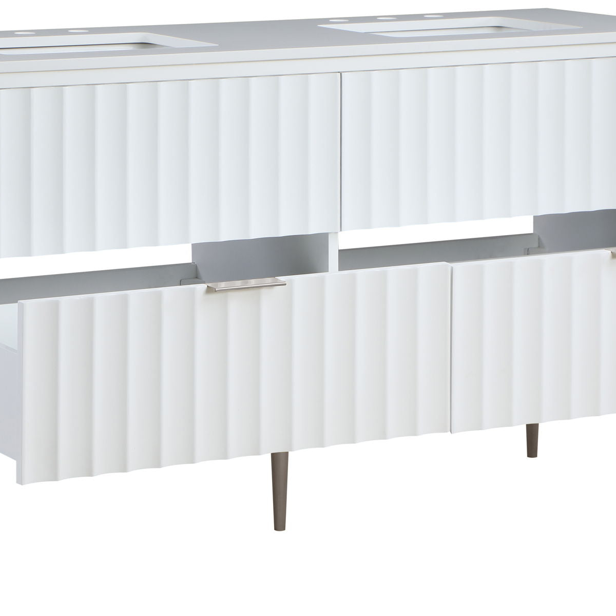 Modernist - Bathroom Vanity With Chrome Legs