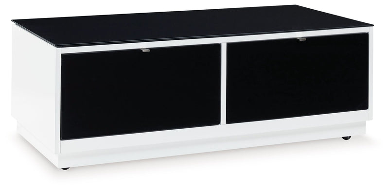 Gardoni - Rectangular Cocktail Table - White / Black