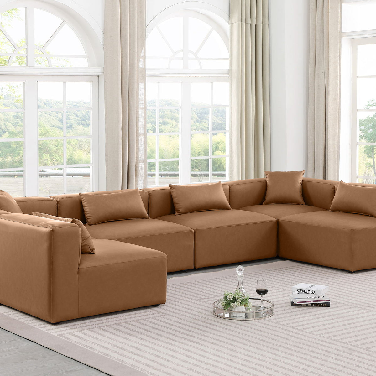 Cube - 6 Piece Modular Armless Sectional