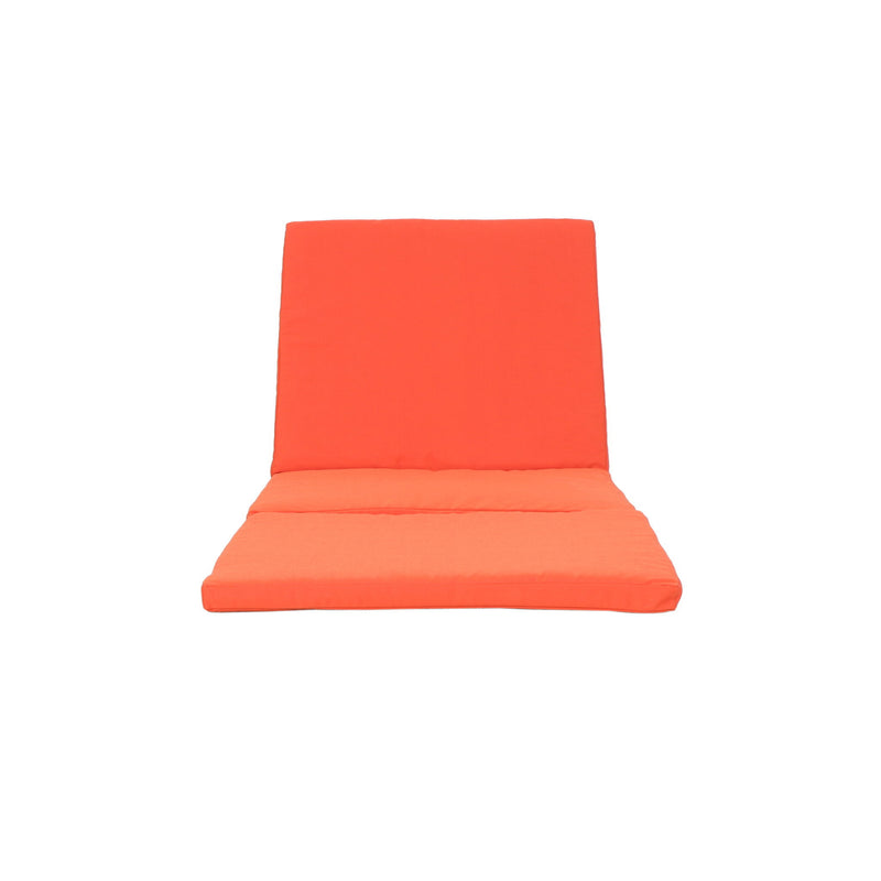 Waterproof Fabric Lounge Cushion With Rectangular Shape - Orange