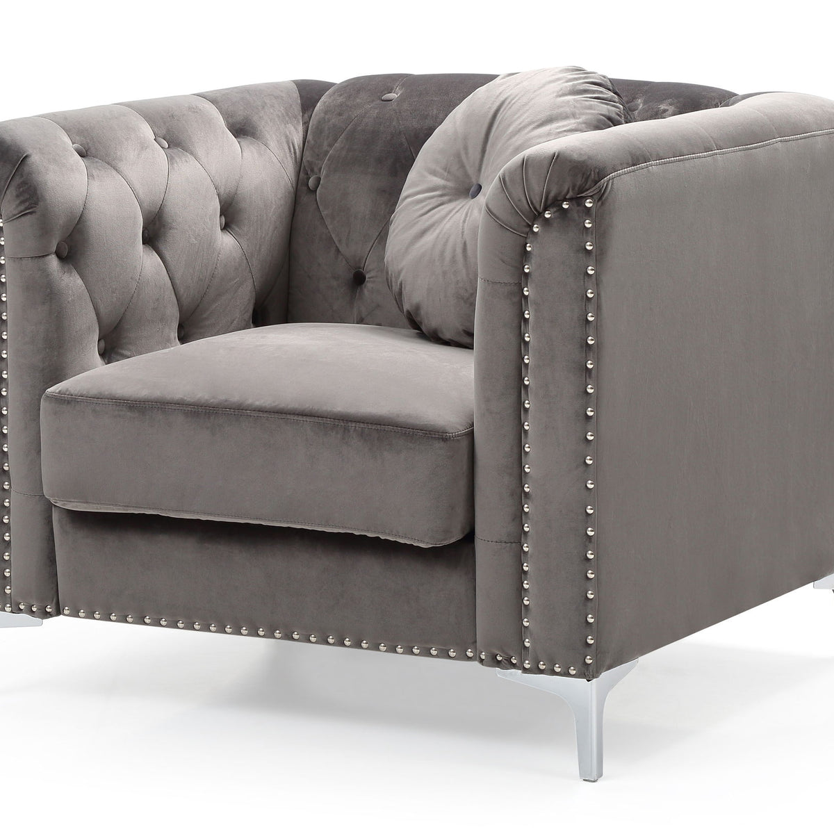 Contemporary Sloped Arm Chair