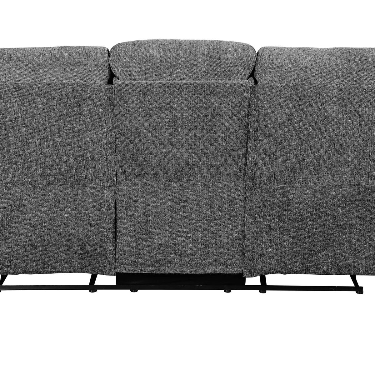 Kalen - Chenille 3 Piece Recliner Living Room Set - Gray