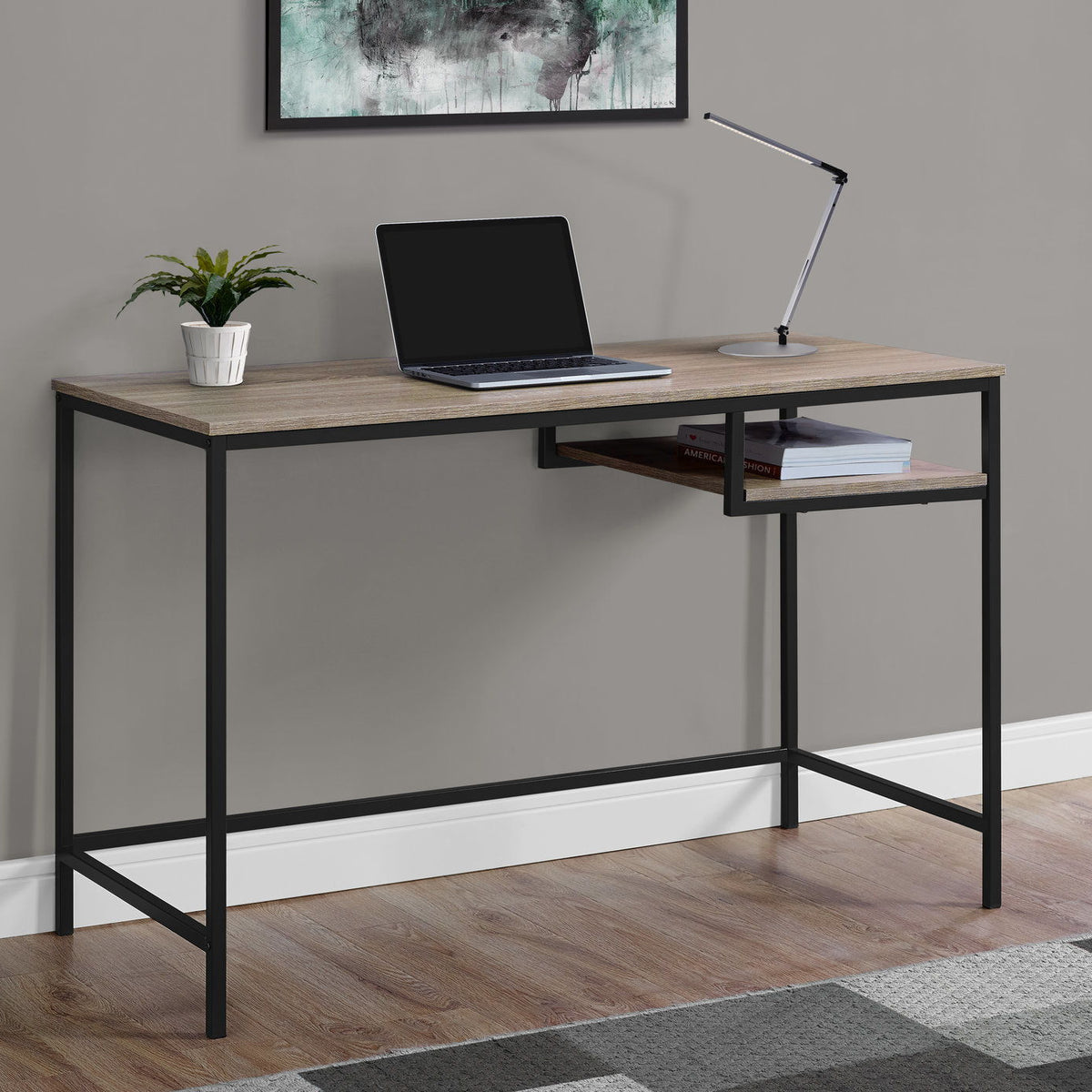 Computer Desk For Home Office, Compact Modern Design, Contemporary & Modern