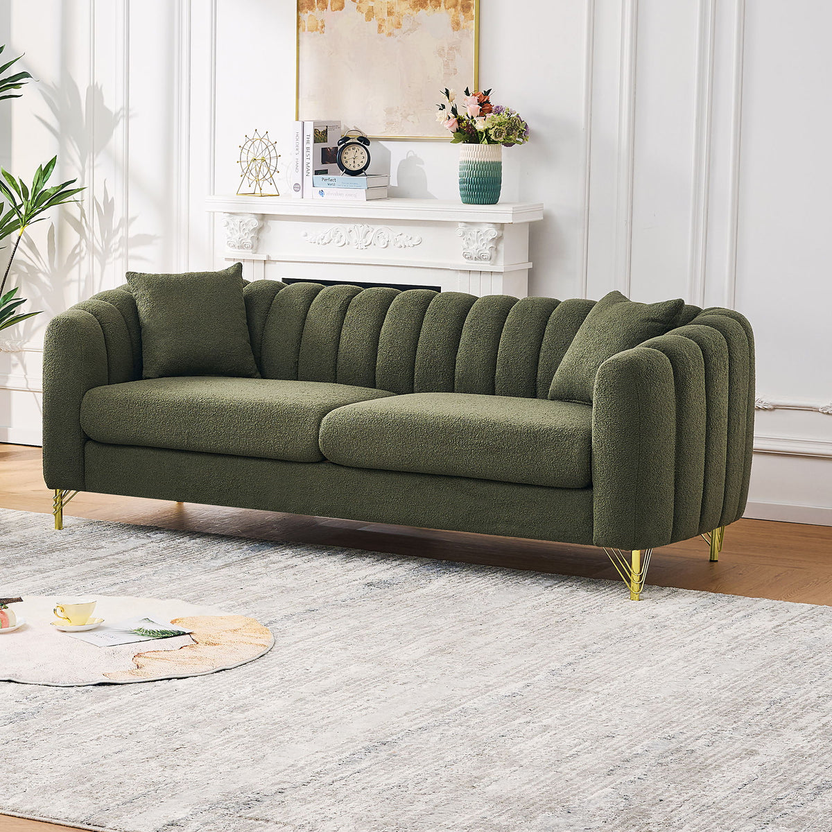 Tufted Oversized Sofa For Living Spaces