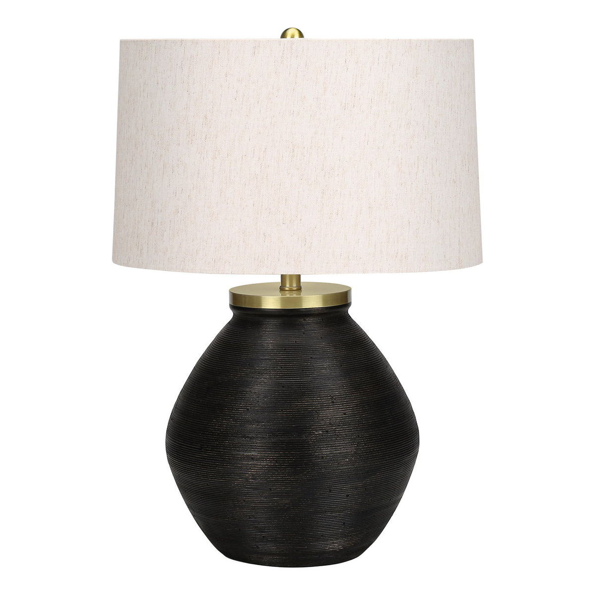 Lighting, Table Lamp, Concrete, Contemporary - Black / Cream