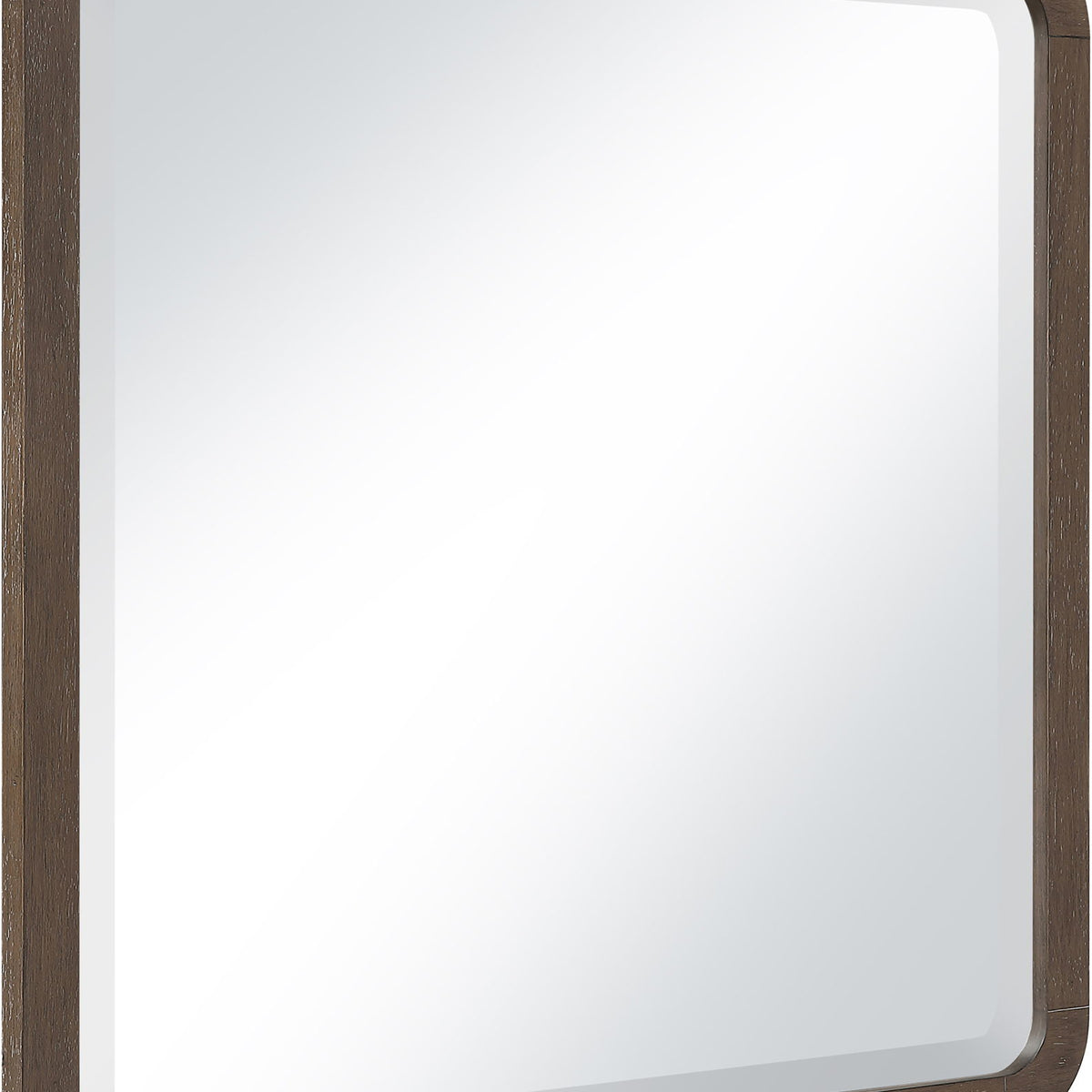 Morino - Oak Veneer And Solid Wood Mirror - Brown