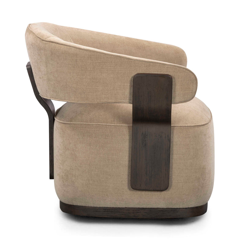 Madison - Linen Chenille Swivel Accent Chair