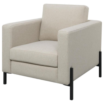 Tilly - Upholstered Track Arm Accent Chair - Oatmeal