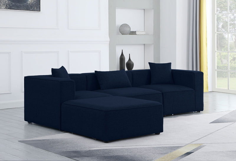 Cube - Linen 4 Piece Modular Sectional With Chaise