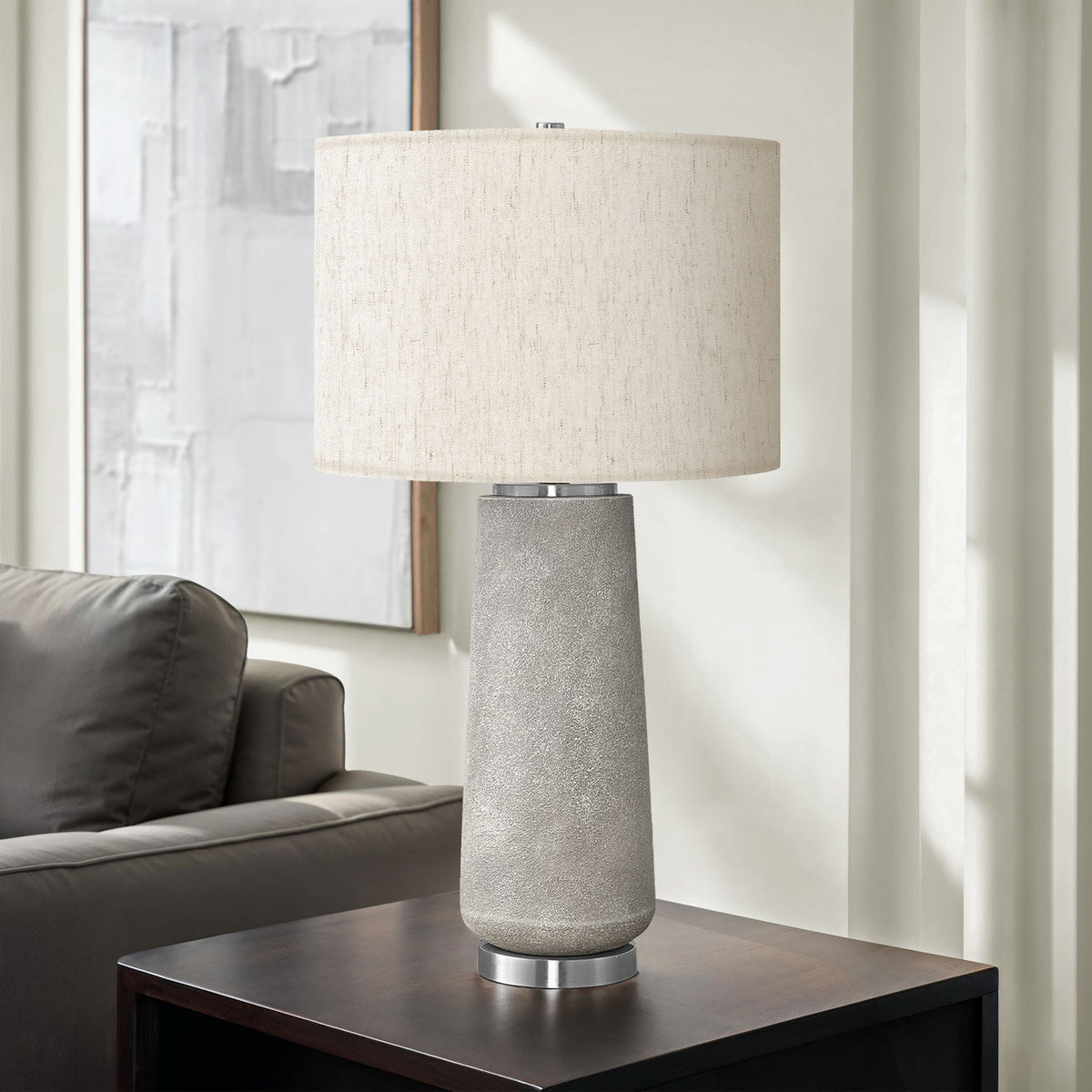 Lighting, Table Lamp, Resin, Modern - Gray