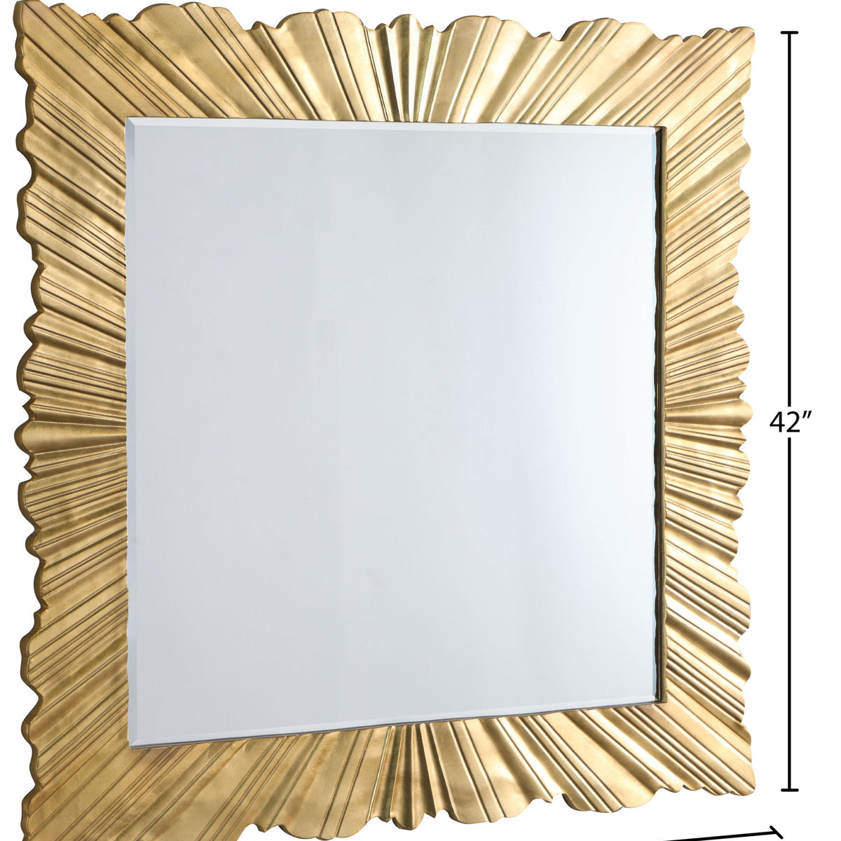 Golda - Leaf Mirror - Gold